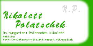 nikolett polatschek business card